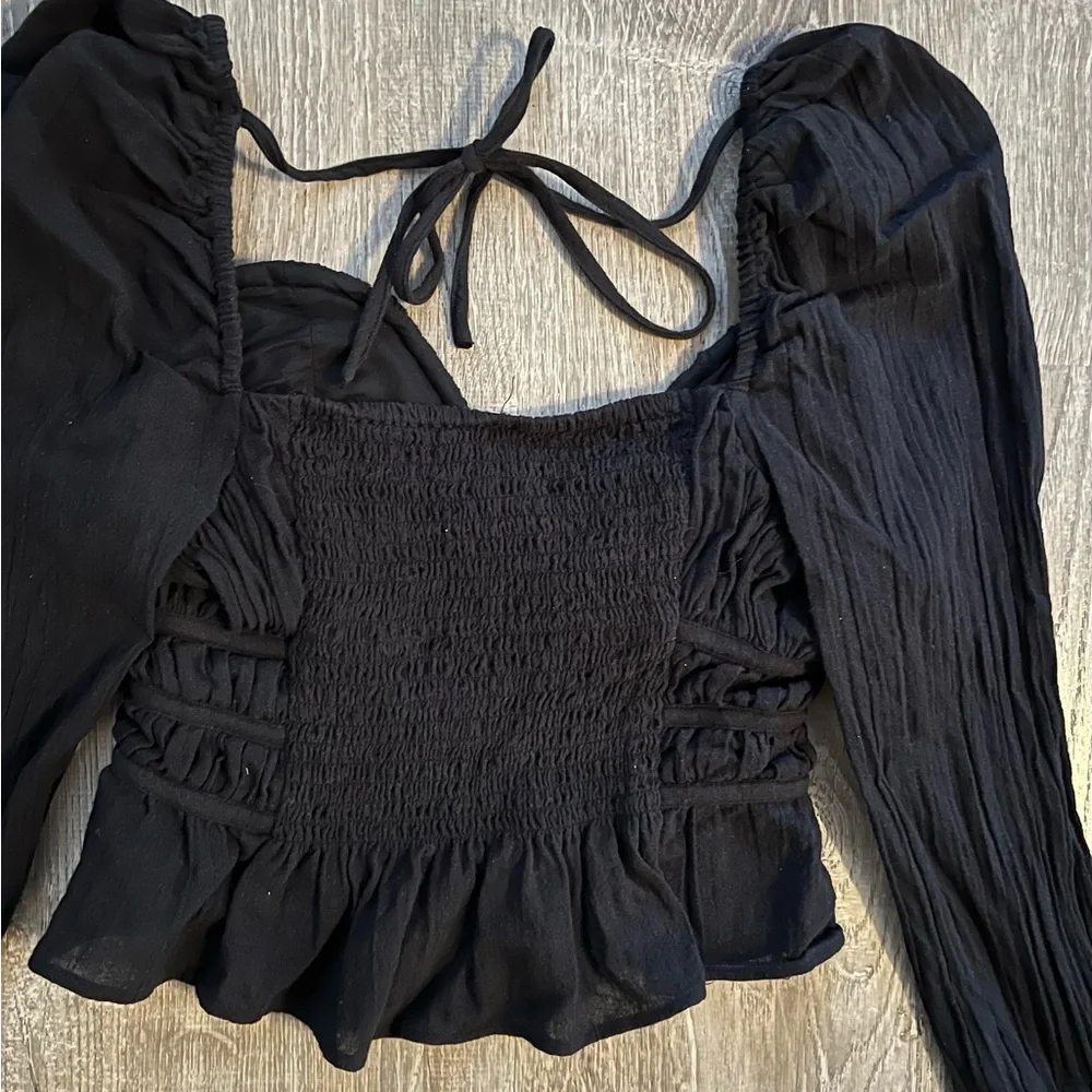 Free People Chloe Smocked Tie Back